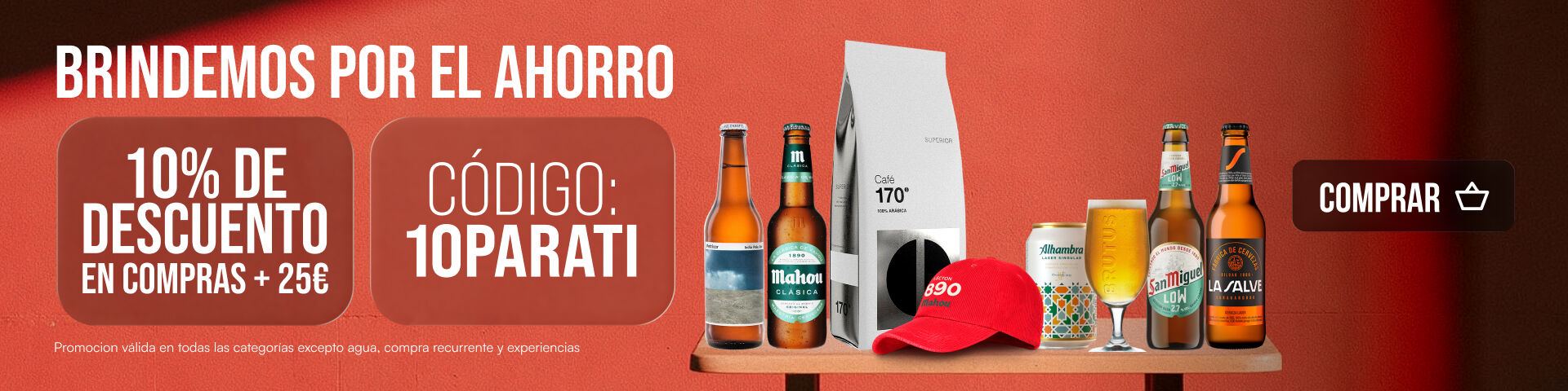 Disfruta de un 10% de descuento en todo en pedidos +25&euro; con el cup&oacute;n 10PARATI